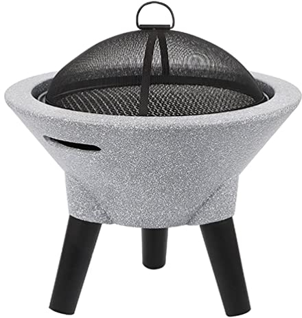 ZAANU Braciere da Esterno in Finta Pietra, 39 cm, Giardino, terrazza, Cortile, Esterno, braciere a Legna