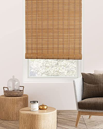 FoundGo Retro Bambus Rollo 100x220cm [50-120cm Breit] Fenster Rollo aus Bambus für Innen, Sichtschutz Sonnenschutz Bambusrollo Jalousie für Tür & Fenster (Breite x Höhe)