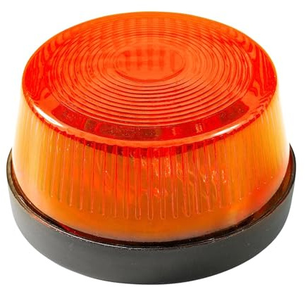 Carpeta Warnlicht mit Sirene * Rot, Blau, Orange oder Rosa * als Deko für Party und Kindergeburtstag | Blinkendes LED-Licht, 7x4cm, ohne Batterien | Rundumleuchte, Edition: Orange, Baustelle