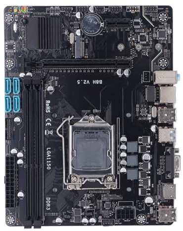 Cuifati Carte Mère D'ordinateur, Carte Mère de Jeu LGA 1150, Mob DDR3 32 Go avec NVME M.2, Emplacement Graphique PCI-E X16, Carte Réseau Gigabit Intégrée