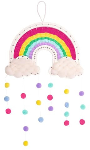 moses. Kit de tissage arc-en-ciel complet pour débutants, kit de bricolage avec instructions de tissage étape par étape et cadre à tisser en bois, apprendre à tisser pour les enfants à partir de 8
