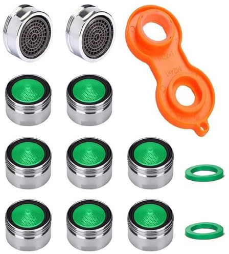 Set di 8 regolatori per rubinetti, M24, perlatori per rubinetti, colino, set con chiave per miscelatore, ugello miscelatore, aeratore per cucina Bath Room