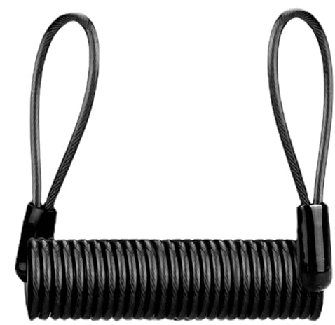 Federkabel Für Helmschlösser, Stahldraht-Erinnerungskabel Für Motorrad Und Roller, Verstellbares Spiral-Seil, Kabel Für Gepäck, Helm, Fahrzeugverschlüsse Und Sicherheitsanwendungen Auf Reisen