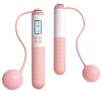 Flintronichopprep med bänk, LED-skärm, trådlöst, professionella kullager, halkfria handtag, justerbart hopprep för kvinnor och män