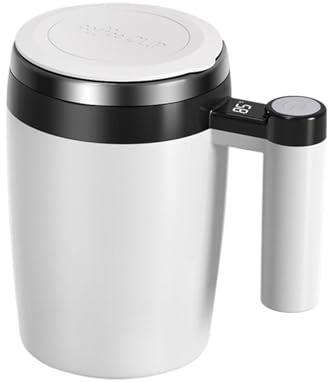 Taza de café con agitador,Taza de café con agitación automática - Taza de café eléctrica recargable Taza de café agitadora magnética - Taza de café automezclable de 380 ml, taza de café con batidora p