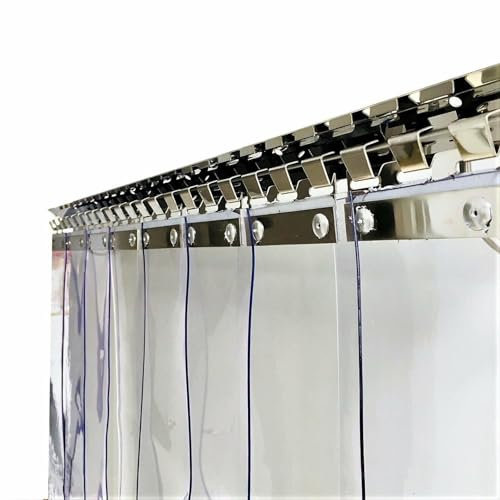 Kommerzieller wasserdichter Kunststoff-Vinyl-Streifenvorhang für Lagertüren und begehbare Gefrierschränke, transparent, 75 x 250 cm, ideal für den industriellen Einsatz