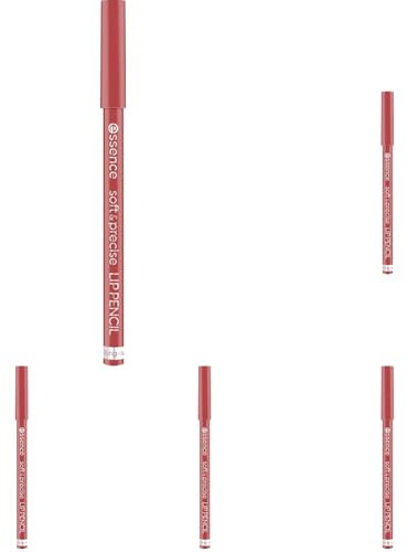 essence cosmetics soft & precise LIP PENCIL, Lippenkonturenstift, weich & präzise, langanhaltend, Nr. 02 happy, rot, langanhaltend, farbintensiv, natürlich, vegan, Nanopartikel frei (0,78g)