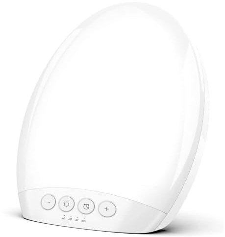 LGDEERCO Sonnenlichtlampe 10.000 Lux Sonnenlampe Tragbare Tageslichtlampe mit einstellbaren Farben und Helligkeit 4 Timer-Einstellungen mit Memory-Funktion Beleuchtung für den Einsatz im Home Office,