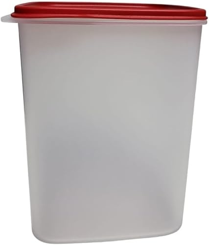 Tupperware Eidgenosse XL - Recipiente compacto rectangular para frigorífico, 5,4 litros, 5400 ml, color rojo transparente, hermético, apilable