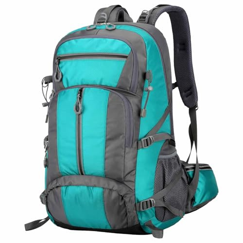Vmokki Wanderrucksack 40L Trekkingrucksack mit Schuhfach Rückenbelüftung Reiserucksack Damen Herren für Wandern Klettern Outdoor Reise Rucksack Wasserdicht Groß (Grün)
