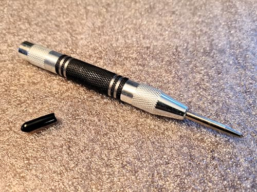 1Pc Automatic Spring Loaded Centre Punch Pre-Drill Hole Marker - Glass Breaker