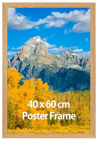Vasemouh Cadre 40x60cm en MDF Bois Rustique, Cadre Naturel Mural (Affichage Vertical/Horizontal), pour Photos, Affiches et Œuvres d‘Art,1 Pièce