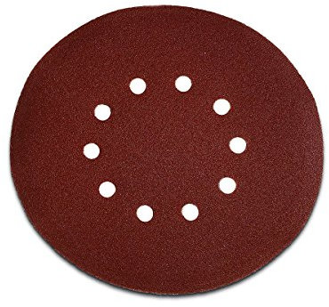 Lot de 25 disques abrasifs 225 mm 10 trous Velcro pour ponceuse à sec 40
