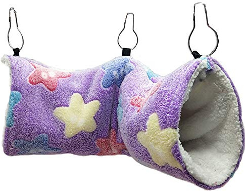 Oncpcare Tunnel suspendu pour petits animaux, Hamster jouets suspendus, balançoire pour hamac, Accessoires de literie pour Chinchilla furet, écureuil, cochon d'Inde, rat, jouant dormir