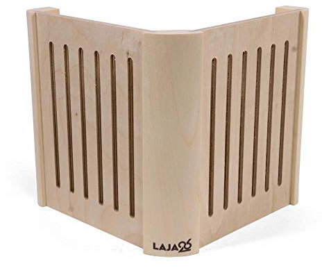 LaJa26 Sauna Eck-Lampenschirm V-B - FSC Espenholz - Stimmungsvolles Saunalicht - Geeignet für Innenleuchten - Beständig gegen Wärme und Luftfeuchtigkeit - Fertig montiert - Handarbeit Made in Europe