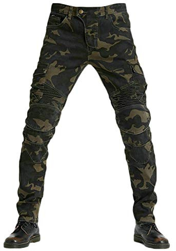 YOUCAI Herren Motorradhose Motorradjeans Denim Motorrad Hose mit Protektoren Motorradbekleidung Schutzkleidung Slim Fit Denim Hose