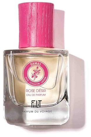 Eau de Parfum Naturelle ROSE DÉSIR - DAMAS - FiiLiT Parfum du Voyage - Mixte (50 mL)