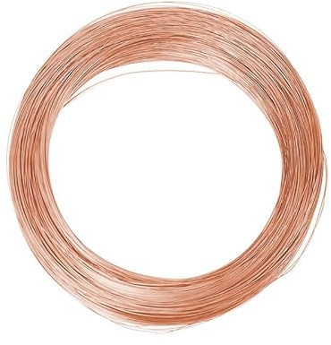 Filo di rame puro al 99,5%, rotondo, nudo, calibro 18, per la creazione di gioielli con perline e fiori (lunghezza: 1,9 m)