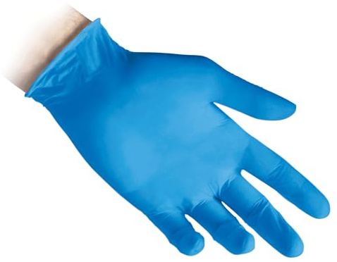 Reflexx N80B200, guanti in nitrile, senza polvere, gr. 3,0 (S), Blu