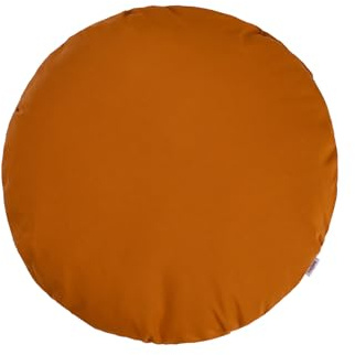 beties „Wunschton“ Kissenbezug ca. Ø80 cm - runde Kissenhülle in großer Sortiments- und Größenauswahl – EIN idealer Begleiter in Unifarben (sanddorn-orange)