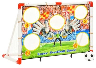 Fotbollsmålset för barn med målvägg 120 x 51 x 77,5 cm, artikelfärg-vit och röd