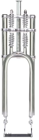 Tracer FK-GTS640305145D8 26 Over and Under Dual Spring Adjustable Classical Fork with DISC Brake,for 26-29 x 3.0,4.0 Fat Tire (Chrome)