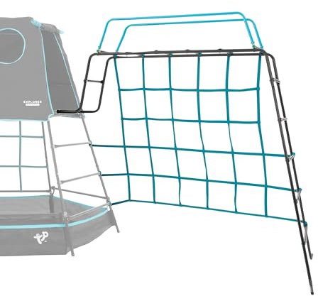 TP Toys Monkey Bridge Black Edition - Powder Coated Galvanized Steel Black Edition, Monkey Bar, Climbing Net For Play Tower, Climbing Tower & Playhouse Play Tower Accessories - Age 3+ Years.