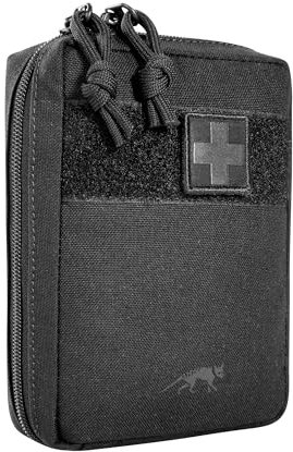 Tasmanian Tiger TT First Aid Basic Molle leichtes Erste Hilfe Set mit Molle-System für Unterwegs und Zuhause, ideal für Wanderungen Trekking Outdoor Fahrrad Büro; Schwarz