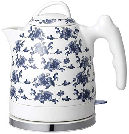 DameCo Ceramic Electric Kettle Pansy Cordless Water Teapot Automatic Power Off Fast Boiling 1.2L 1200W White interesting