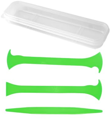 CGEAMDY 3 Stück Autofolien-Installationswerkzeug, Autofolierung Mikro-Rakel-Set, Fensterfolien-Installationsset Vinyl Wrap Tool Kit, Wrapping-Rakel(Grün)