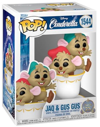 Funko Pop! Disney: Cinderellas 75th - Gus Gus - J & G in Cup - Aschenputtel - Vinyl-Sammelfigur - Geschenkidee - Offizielle Handelswaren - Spielzeug Für Kinder und Erwachsene - Movies Fans