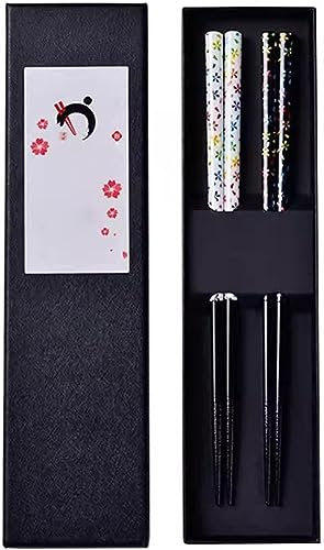 Bacchette, Bacchette bacchette riutilizzabili con spada laser Set di scatole regalo for coppia di bacchette, 2 paia di bacchette lavabili in lavatrice