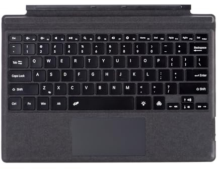 Matching Bluetooth Magnetic Keyboard for Surface Pro3/4/5/6/7/7+ Computers (Black)