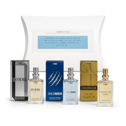 jameitop® Geschenkbox Düfte Set Trend 3 X Parfüm für Herren 15 ML Männer Box mit Spray Kopf