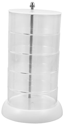 OATIPHO Transparentes Regal Mit Gestuften Ausstellungsständern Ohrringhalter-organizer Und Box-organizer Drehbare Vitrine Für Accessoires Und Spielsachen Mehrschichtige Aufbewahrungsbox