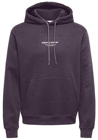 ONLY & SONS Onscurated Reg Hoodie Sweat Noos, Plum Perfect, L