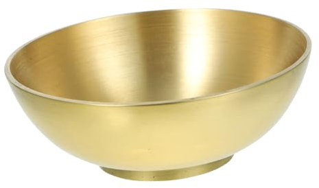 ADOCARN Tazón De Latón Para Ofrecimientos Budistas Cuenco De Agua De Pulido Para Templos y Decoración Del Hogar Para Agua Té y Arroz Accesorio De y Yoga