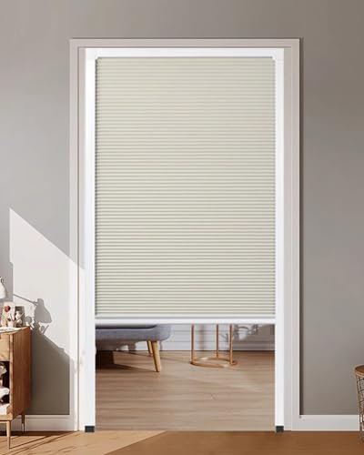 Concertina Door Custom Size Pull Down Folding Door - Honeycomb, Shower Bedroom Doorway Privacy Partition Gate, Accordion Closet Sliding Louvre Door Shade(60cmx101cm/23.6inx39.8in)