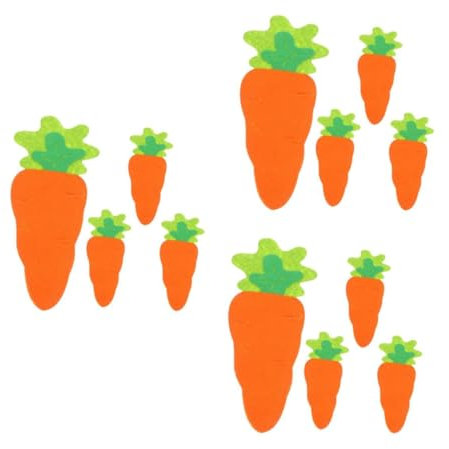 ABOOFAN 3 Sätze Tasche Für Karottenmesser Und Partybedarf Silberbesteck Geschenkbesteckhalter Weihnachtskarotten Aufbewahrungstasche Silberbesteck Orange Filzstoff 4 Stück * 3