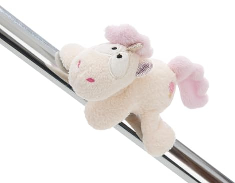 NICI MagNICI - Unicornio Creamy Pink de 12 cm, Blanco, Peluche con imán Que se adhiere a Superficies metálicas, pizarras magnéticas y Asas de Bolsos, para Llevar de Viaje, Gran Idea de Regalo, 61903