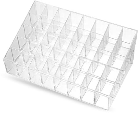 DEARBAG Organizzatore Rossetti 40 Scomparti Porta Trucchi Organizer per Rossetto Trasparente Porta Rossett Acrilico Vassoio Cosmetici per Lucidalabbra, Smalto per Unghie