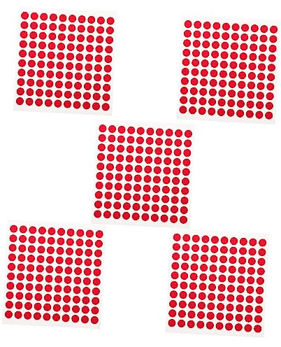 FOMIYES Cinta de Exhibición de Manicura Adhesiva Transparente Roja, Fácil de Llevar, 5 Juegos de Cinta para Tablero de Uñas Doble Cara y Forma Simple