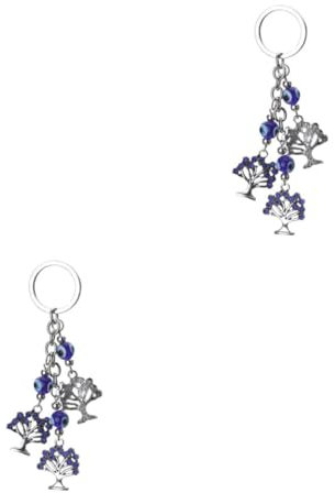 VALICLUD 2 Pezzi Portachiavi di albero della vita arredamento per la casa ornamento portachiavi chiave ciondolo malocchio decorativi bicchiere Blue