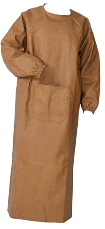 KiBcsLic Grembiule Da Saldatura con Tasca per Fabbri E Saldatori, Marrone
