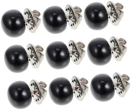 IWOWHERO 10stücke Unsichtbare Druckknöpfe Schwarz Abnehmbare Kragencorsagen Und Sicherheitsrockknöpfe Aus Metall Durchsichtig Für Damenkleidung Und Strickjacken