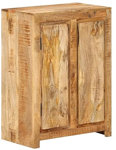 Owoxanthellate Mangoholz Sideboard 55x33x75 cm Modernes Design 4 Fächer Schubladenschrank für Wohnzimmer Schlafzimmer Flur