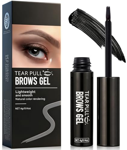 4g Peel Off Augenbrauenfarbe,Brow Gel Tint Make-up für natürlich wirkende,Augenbrauenfarbe Für Auffüllung der Brow,Für täglichen Gebrauch und langlebig(Schwarz)