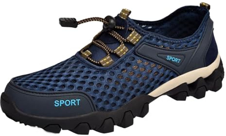Générique Chaussures de Randonnée Hommes Été Respirantes Marche Confortables Plein Air Mode Sport Décontractées (Blue, 45)