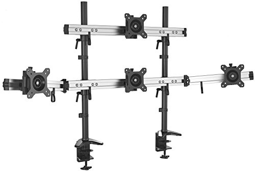 HFTEK 4-Fach-Monitorarm - Tischhalterung für 4 Bildschirme von 15 – 27 Zoll mit VESA 75/100 (MP234C-N)