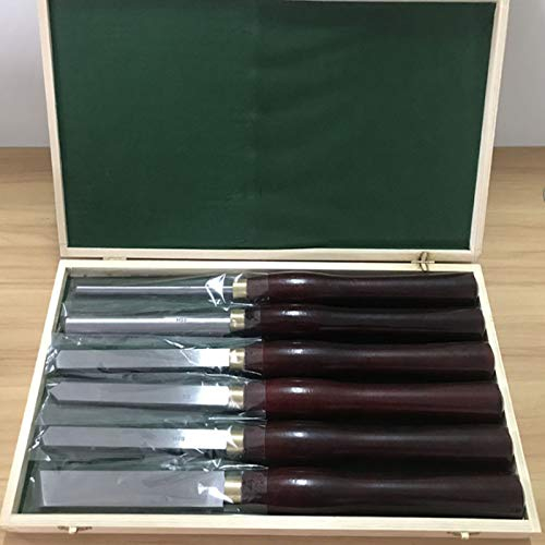 HSS Drehmeißel Holz Set,8 Stück/Set Drechseleisen Beitel Drechseln Holzbeitel,Hartmetall-Drehwerkzeug Holzbearbeitungs-Holzdrehmaschine Mit Hölzernem Aufbewahrungskoffer